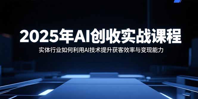 2025年AI创收实战课程：实体行业如何利用AI技术提升获客效率与变现能力-皮皮网创