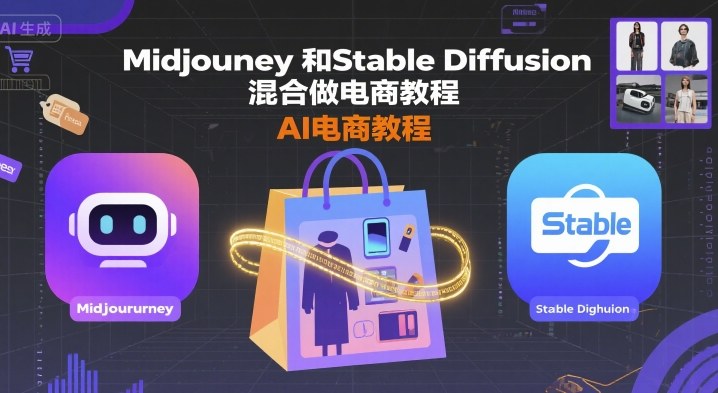 Midjourney和Stable Diffusion混合做电商教程-ai电商教程-皮皮网创