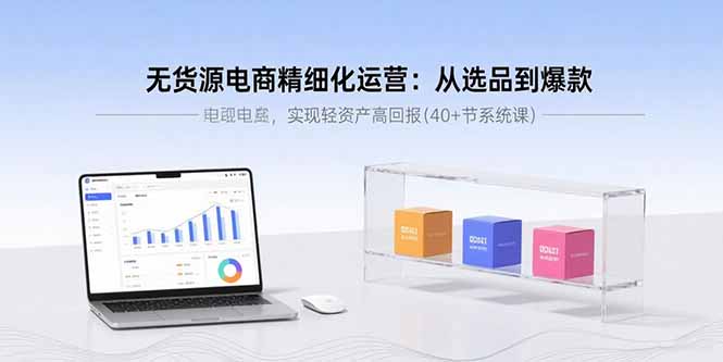 无货源电商精细化运营:从选品到爆款,实现轻资产高回报(40+节系统课-皮皮网创