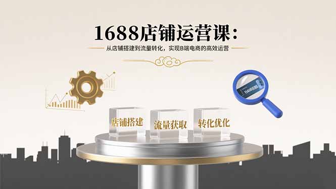 1688店铺运营课：从店铺搭建到流量转化，实现B端电商的高效运营-皮皮网创