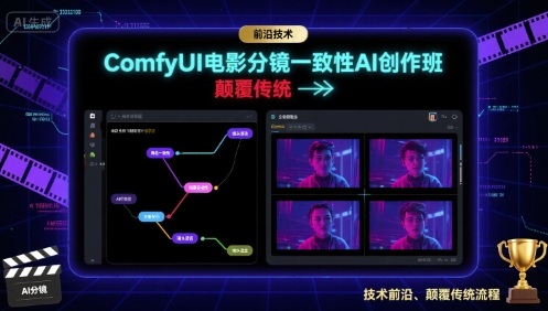 ComfyUI电影分镜一致性AI创作班，前沿技术，颠覆传统-皮皮网创