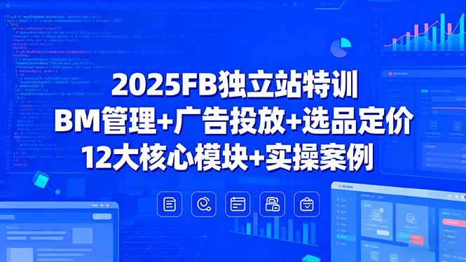 2025FB独立站特训，BM管理+广告投放+选品定价，12大核心模块+实操案例-皮皮网创
