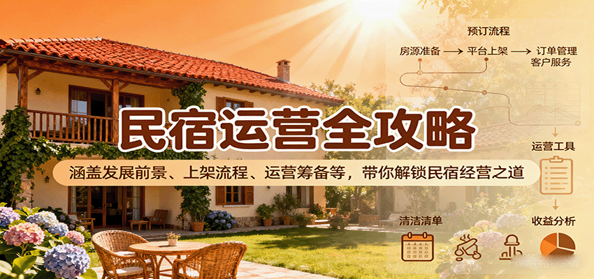 民宿运营全攻略：涵盖发展前景、上架流程、运营筹备等，带你解锁民宿经营之道-皮皮网创