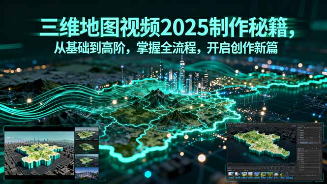 三维地图视频2025制作秘籍，从基础到高阶，掌握全流程，开启创作新篇-皮皮网创