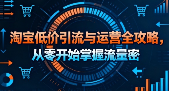 淘宝低价引流与运营全攻略，从零开始掌握流量密码-皮皮网创