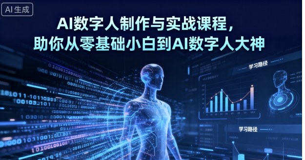 AI数字人制作与实战课程，助你从零基础小白到AI数字人大神-皮皮网创