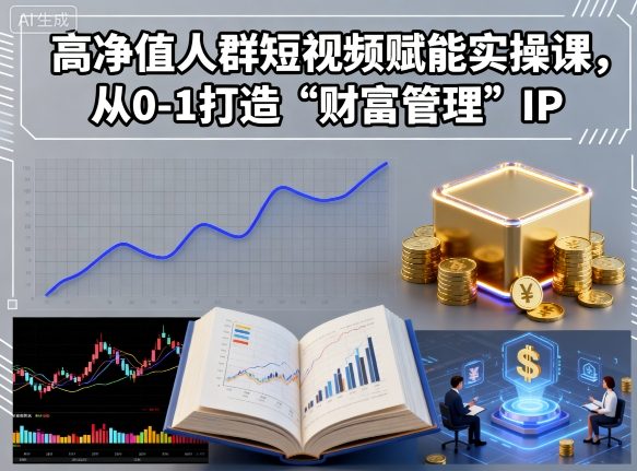 高净值人群短视频赋能实操课，从0-1打造“财富管理”IP-皮皮网创