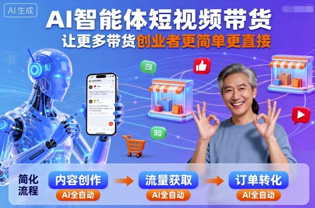 AI智能体短视频带货，让更多带货创业者更简单更直接-皮皮网创