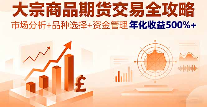 大宗商品期货交易全攻略，市场分析+品种选择+资金管理，年化收益500%+-皮皮网创