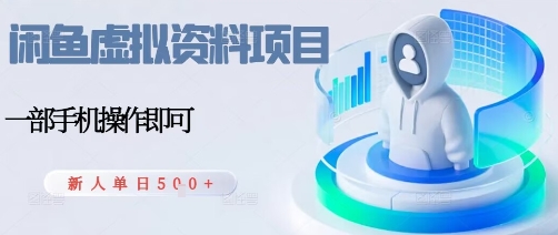 闲鱼虚拟资料项目，每天一小时，新人日入5张-皮皮网创