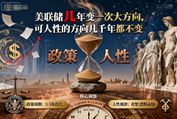 付费文章：美联储几年变一次大方向，可人性的方向几千年都不变-皮皮网创