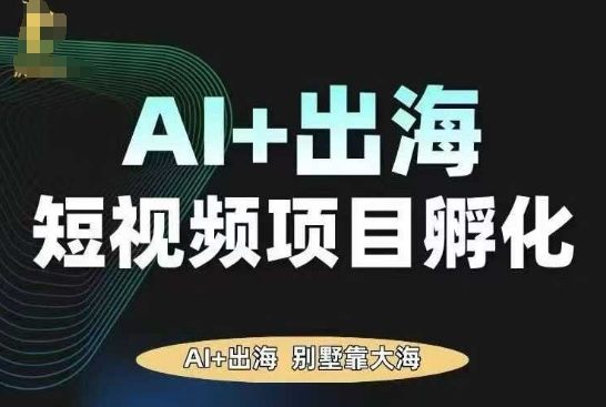 AI·TikTok AI+出海短视频项目孵化，陪你从0-1借助AI实现出海变现-皮皮网创