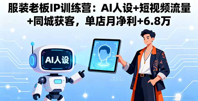 服装老板IP训练营：AI人设+短视频流量+同城获客，单店月净利+6.8万-皮皮网创