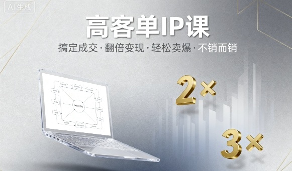 高客单IP课，搞定成交，搞定高客单IP，翻倍变现，轻松卖爆，不销而销-皮皮网创