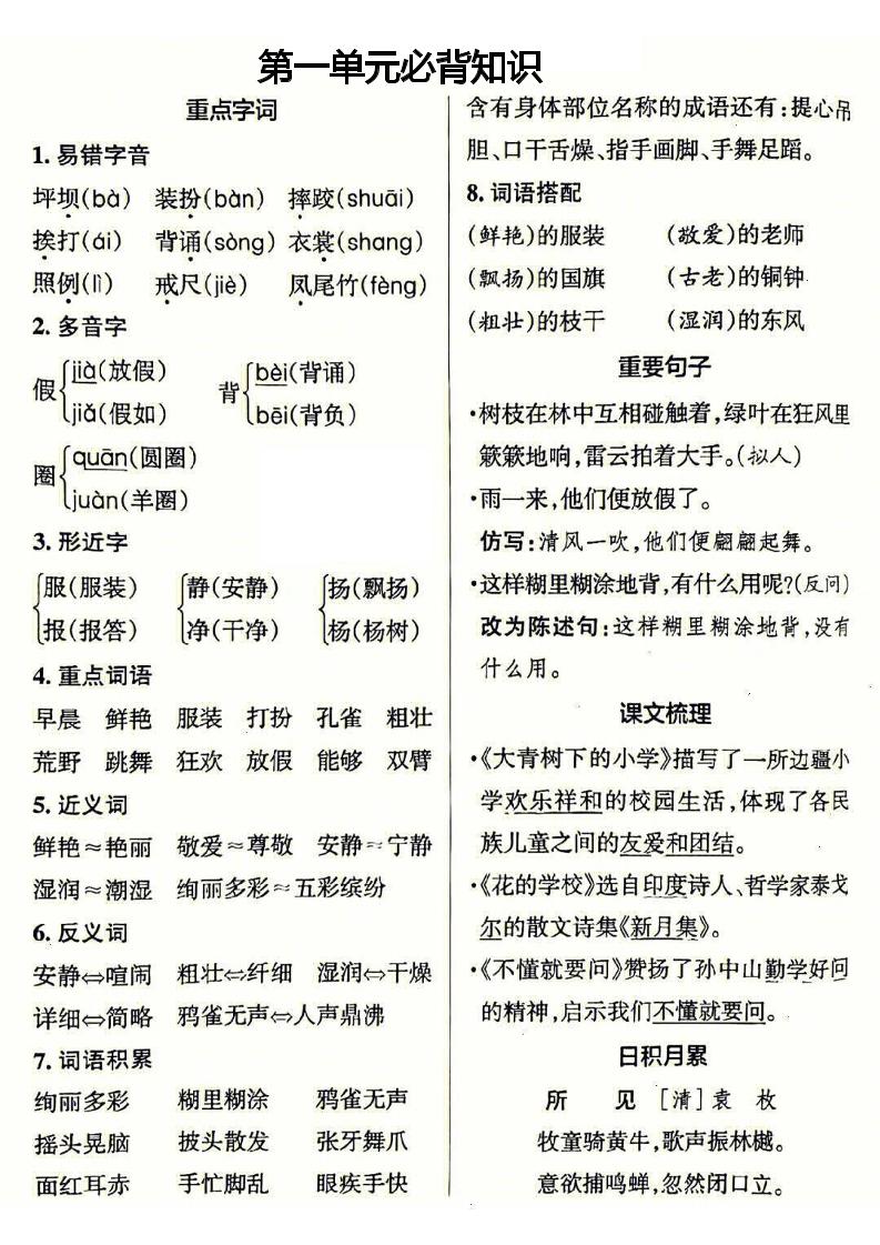 三年级上册语文必背-皮皮网创