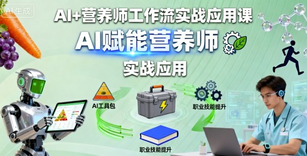 AI+营养师工作流实战应用课，AI赋能营养师-皮皮网创