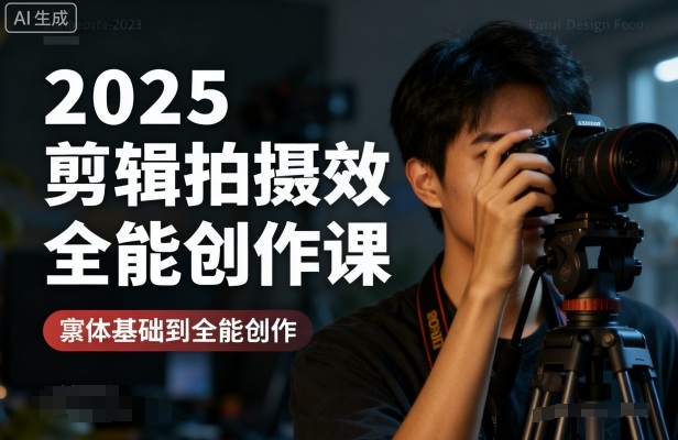 2025剪辑拍摄特效全能创作课，零基础到全能创作-皮皮网创