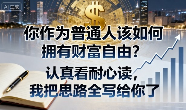 付费文章：你作为普通人该如何拥有财富自由？认真看耐心读，我把思路全写给你了-皮皮网创
