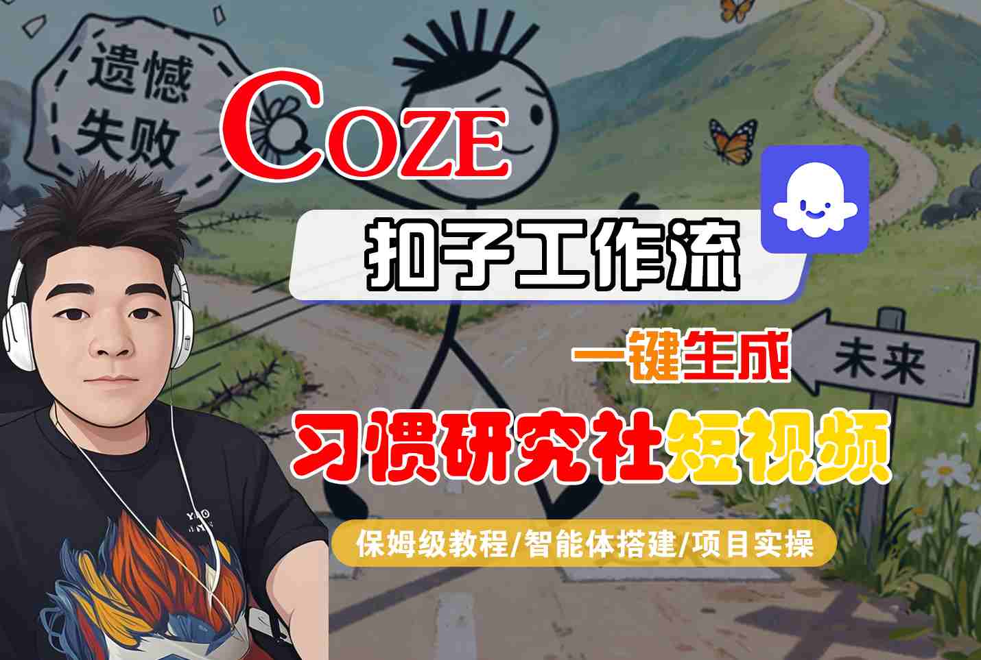 Coze扣子智能体工作流一键生成“习惯研究社“短视频，全流程保姆级教学-皮皮网创