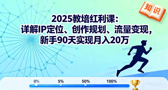 2025教培红利课：详解IP定位、创作规划、流量变现，新手90天实现月入20万-皮皮网创