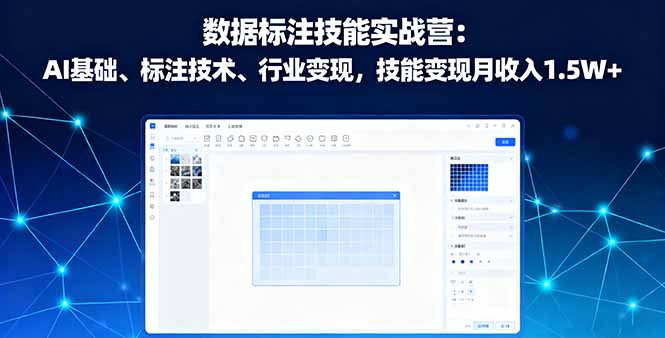 数据标注技能实战营：AI基础、标注技术、行业变现，技能变现月收入1.5W+-皮皮网创