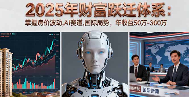 2025年财富跃迁体系：掌握房价波动,AI赛道,国际局势，年收益50万-300万-皮皮网创