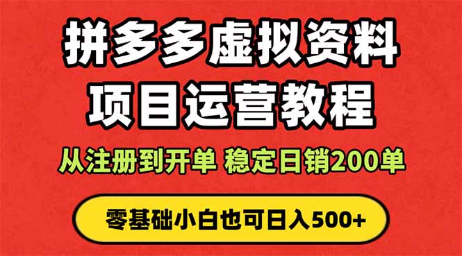 拼多多开店运营课程： 蓝海变现玩法，轻松实现睡后收入 零基础小白也可…-皮皮网创