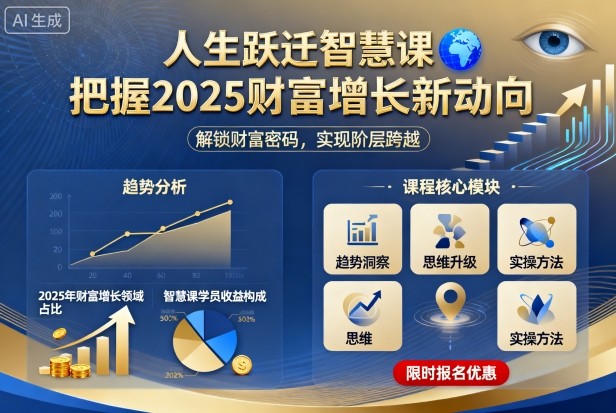 人生跃迁智慧课，把据2025财富增长新动向-皮皮网创