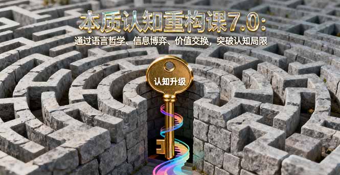 本质认知重构课7.0：通过语言哲学、信息博弈、价值交换，突破认知局限-皮皮网创