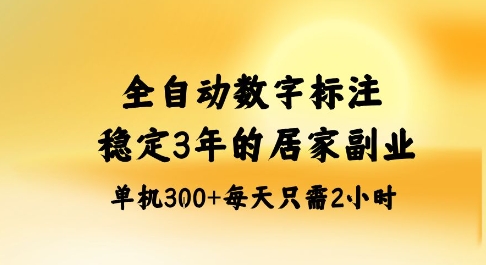 全自动数字标注,稳定3年的蓝海项目,居家也能矩阵开干的副业,单机日入3张+【揭秘】-皮皮网创