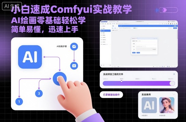 小白速成Comfyui实战教学,AI绘画零基础轻松学,简单易懂,迅速上手-皮皮网创