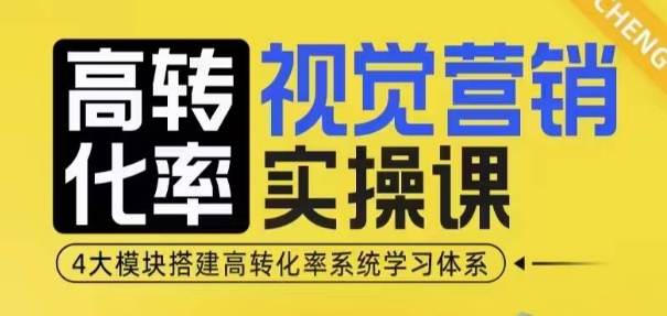高转化率·视觉营销实操课，4大模块搭建高转化率系统学习体系-皮皮网创