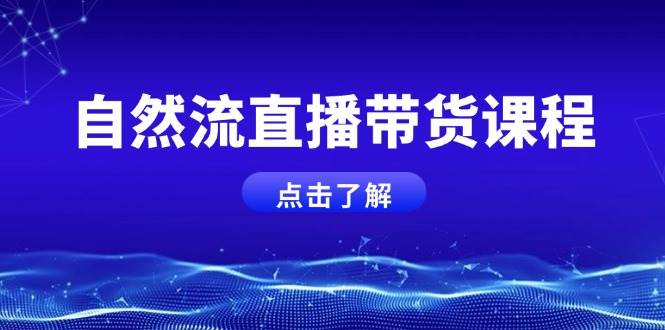 自然流直播带货课程，结合微付费起号，打造运营主播，提升个人能力-皮皮网创
