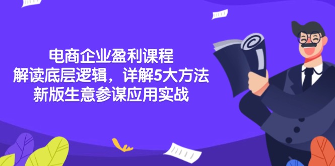 电商企业盈利课程：解读底层逻辑，详解5大方法论，新版生意参谋应用实战-皮皮网创