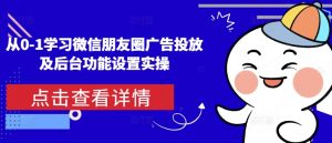 从0-1学习微信朋友圈广告投放及后台功能设置实操-皮皮网创