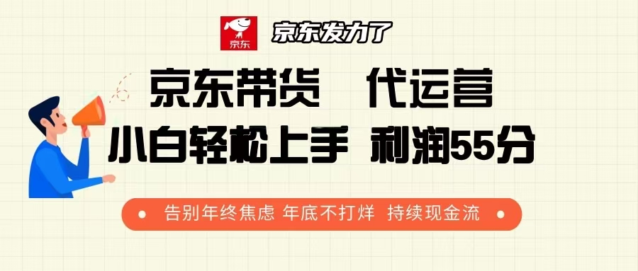京东带货 代运营 利润55分 告别年终焦虑 年底不打烊 持续现金流-皮皮网创