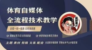 体育自媒体创作全流程讲解，百万大V带你全流程学习体育自媒体短视频文案创作、视频制作和账号运营-皮皮网创