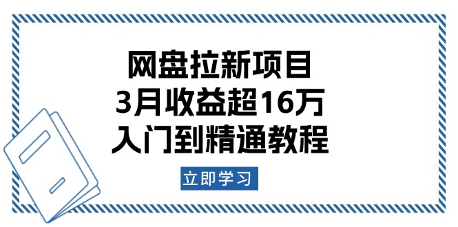 网盘拉新项目：3月收益超16万，入门到精通教程-皮皮网创
