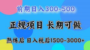 前期一天收益500，熟练后一天收益2000-3000-皮皮网创