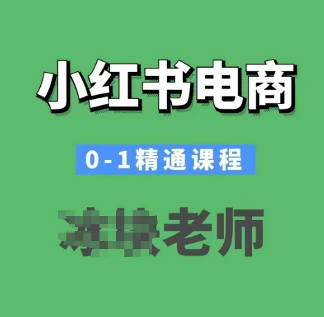 小红书电商0-1精通课程，小红书开店必学课程-皮皮网创