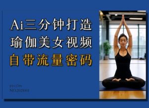 Ai3分钟打造瑜伽美女视频，自带流量密码-皮皮网创