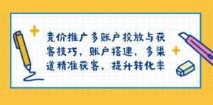 竞价推广多账户投放与获客技巧,账户搭建,多渠道精准获客,提升转化率-皮皮网创