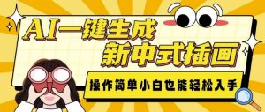 AI一键生成新中式插画， 操作简单，小白也能轻松入手-皮皮网创