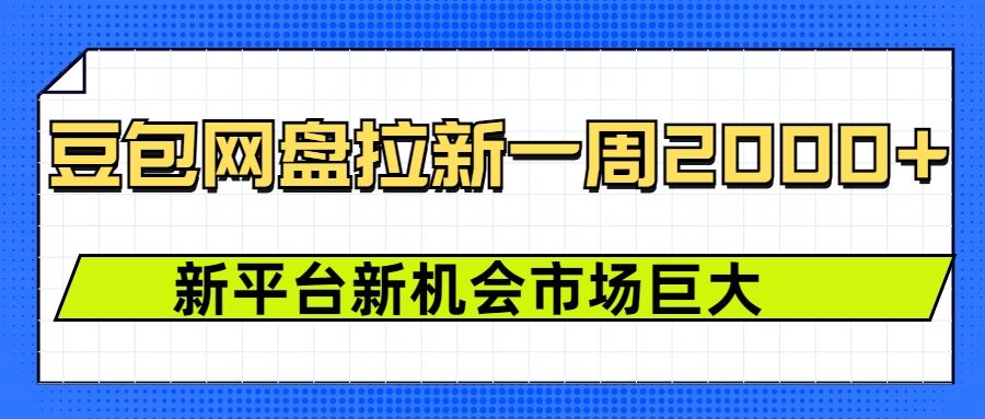 豆包网盘拉新，一周2k，新平台新机会-皮皮网创