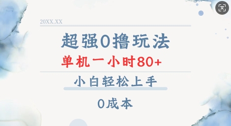 超强0撸玩法 录录数据 单机 一小时轻松80+ 小白轻松上手 简单0成本【仅揭秘】-皮皮网创