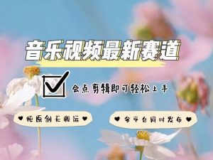 音乐视频赛道最新玩法，纯原创不违规，可所有平台同时发布，会点剪辑即可轻松拿捏-皮皮网创
