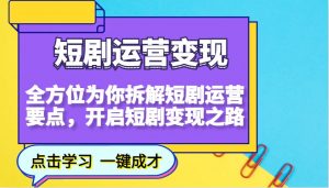 短剧运营变现，全方位为你拆解短剧运营要点，开启短剧变现之路-皮皮网创