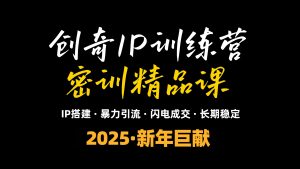 2025年“知识付费IP训练营”小白避坑年赚百万,暴力引流,闪电成交-皮皮网创