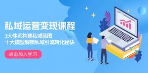 私域运营变现课程,3大体系构建私域蓝图,十大模型解锁私域引流转化秘诀-皮皮网创