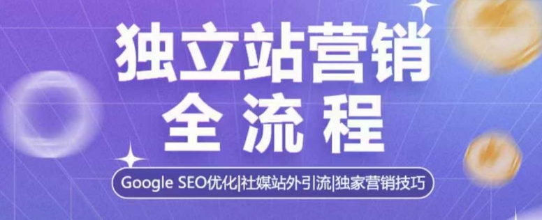 独立站营销全流程，Google SEO优化，社媒站外引流，独家营销技巧-皮皮网创